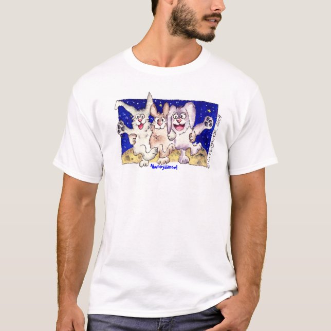 Camiseta Roupa bonito dos coelhos da lua do coelho dos (Frente)