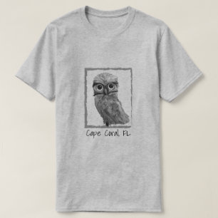 Camiseta Roupa Burrowing coral da coruja do cabo