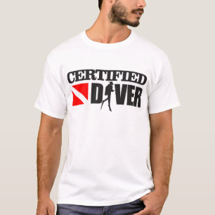 Camiseta Roupa certificado do mergulhador 2