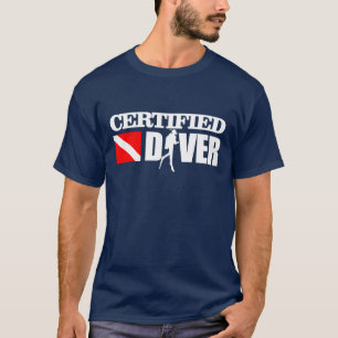 Camiseta Roupa certificado do mergulhador 2