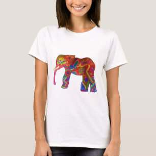 Camiseta Roupa colorido do elefante