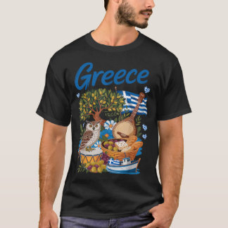 Camiseta Roupa com a bandeira grega para crianças com tema 