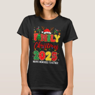 Camiseta Roupa Combinada de Natal da Família 2025 Esquadrão