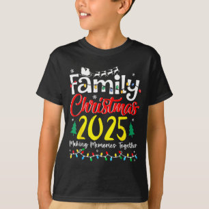 Camiseta Roupa Combinada de Natal da Família 2025 Esquadrão