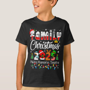 Camiseta Roupa Combinada de Natal da Família 2025 Esquadrão