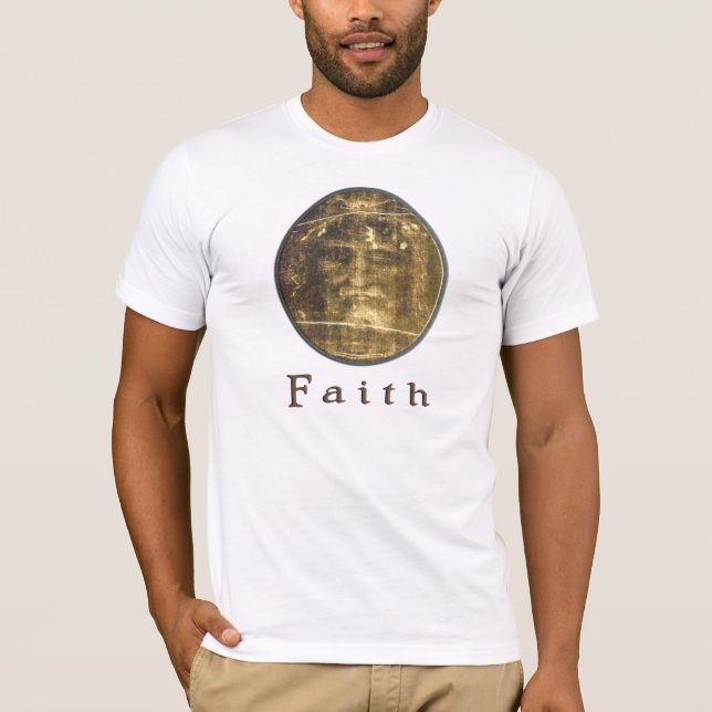 Camiseta Roupa cristã de Turim (Frente)