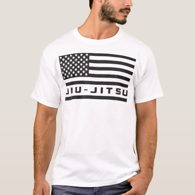 Camiseta Roupa da bandeira americana Jiu Jitsu - Jiu Jitsu (Frente)