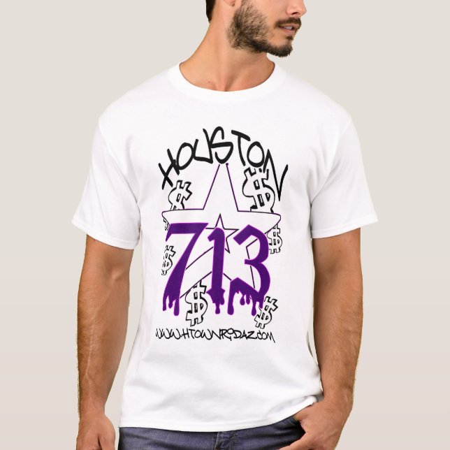CAMISETA ROUPA DA CIDADE RIDAZ DE H - HOUSTON 713 PURP (Frente)