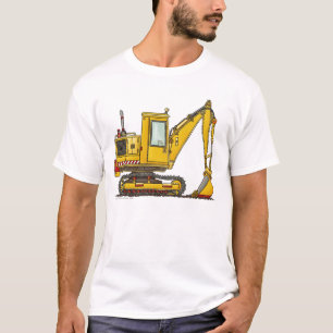 Camiseta Roupa da construção da pá do escavador