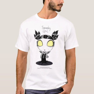 Camiseta "Roupa da menina assustador"
