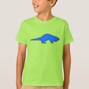 Camiseta Roupa da porta azul