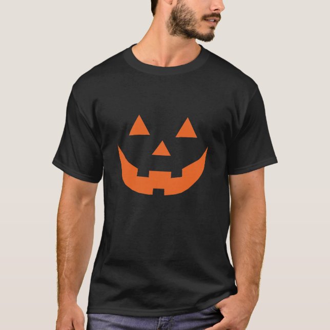 Camiseta Roupa de abóbora de laranja do Halloween Jack o la (Frente)