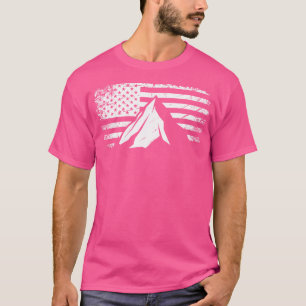 Camiseta Roupa de acampamento ao ar livre - Bandeira Americ