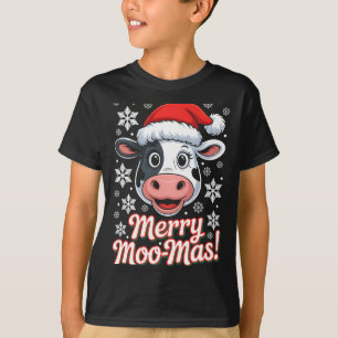 Camiseta Roupa de Animal de Fazenda de Natal Desenho Animad