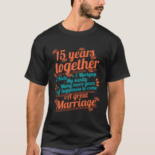Camiseta Roupa de Aniversário De Casamento Para Casais 15 A