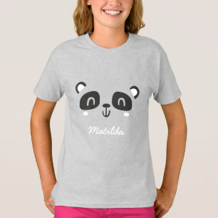 Camiseta roupa de aniversário para crianças do Panda