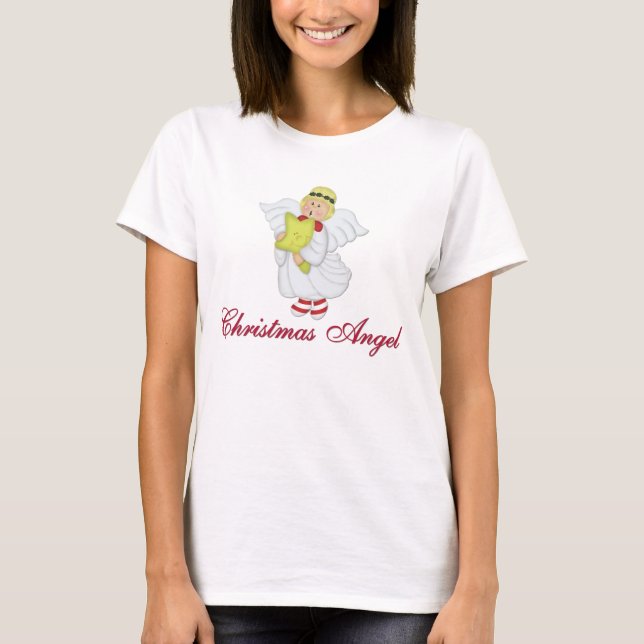 Camiseta Roupa de Anjo Natal/Camisa T (Frente)