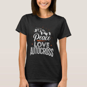 Camiseta Roupa de Autocross Car Racing Peace Love