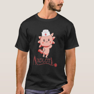 Camiseta Roupa de Axolote para Enfermeiras Crianças Meninas