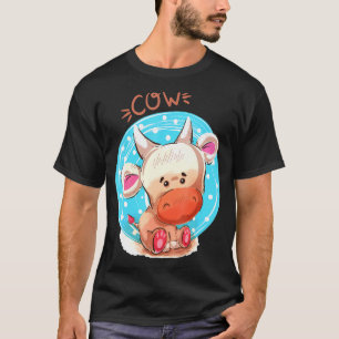 Camiseta Roupa de Bebê Vaca Fofa Para Meninos e Meninas