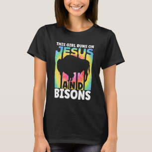 Camiseta Roupa de Bisão Acessórios de Animais Retro Bison