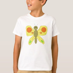 Camiseta Roupa de borboleta ouro