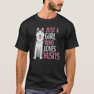 Camiseta Roupa de Cachorro Siberiano Para Meninas Roucos Pr
