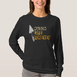 Camiseta Roupa De Camada De Bricklayer - Vida Mason Para Se