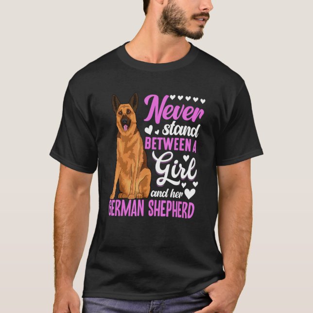 Camiseta Roupa De Cão german shepherd Para Mulheres (Frente)