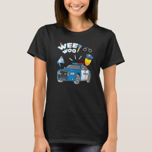 Camiseta Roupa de Carro de Polícia para Meninos Eram Pólvor