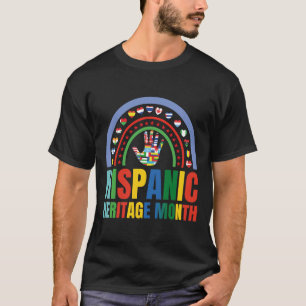 Camiseta Roupa de Celebração do Mês do Patrimônio Hispânico