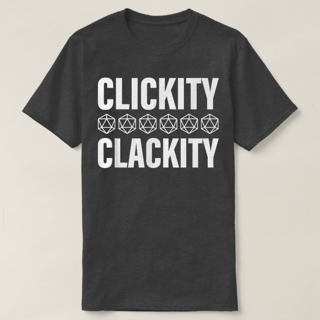 Camiseta Roupa de Clackity Engraçado (Frente do Design)