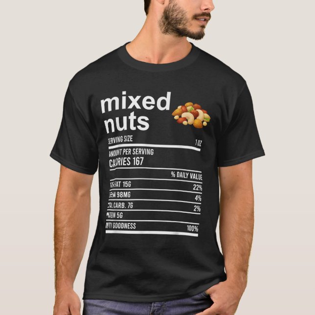 Camiseta Roupa de Comida Engraçado, Loucos mistos Nutriti (Frente)