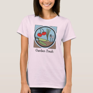Camiseta roupa de cozinha de cozinhar de hortas frescas...