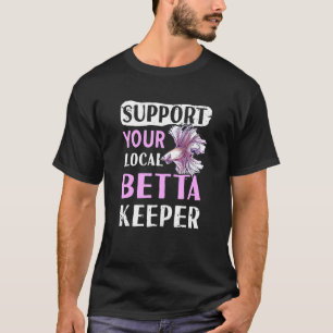 Camiseta Roupa de Criador de Peixe Betta Mulheres de Peixe