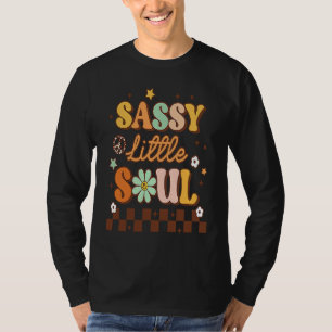 Camiseta Roupa de criança pequena e atrevida Retro Groovy d