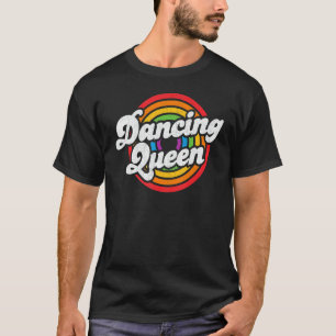 Camiseta Roupa de Disco de Rolo da Rainha Dançante Fofa Fan