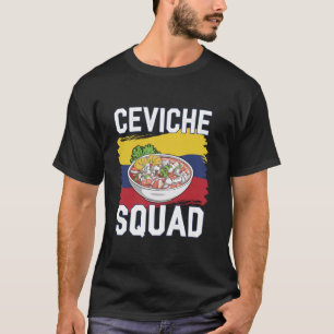 Camiseta Roupa de Esquadrão Ceviche para Produto de Comida 