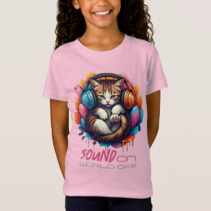 Camiseta Roupa de exibição do Gatinho do grafite - Tabulaçã