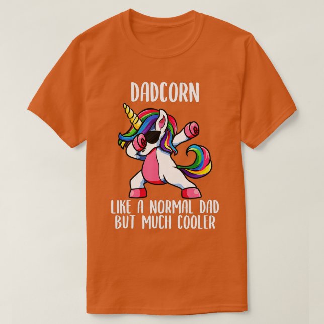 Camiseta Roupa de Festa de aniversário de Pai Mens Unicorn, (Frente do Design)