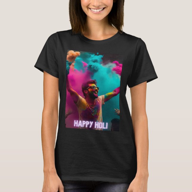 Camiseta Roupa de Festa Feliz Holi (Frente)