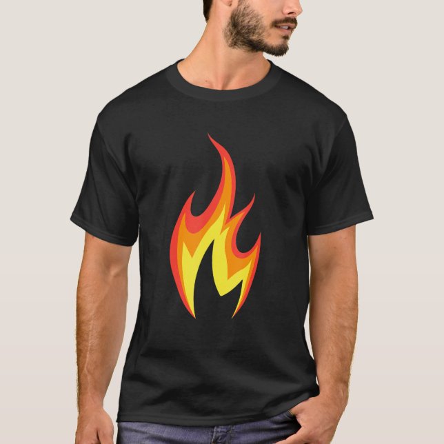Camiseta Roupa De Fogo E Aspecto De Vestuário De Fio De Cal (Frente)