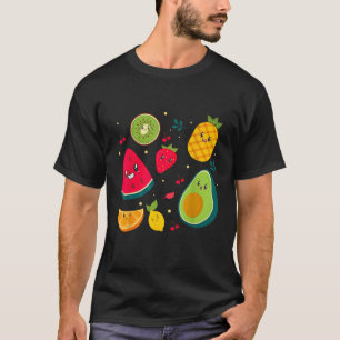 Camiseta Roupa de Fruta Chá Doce Salada de Fruta Homens Mul