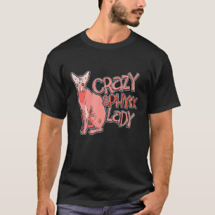 Camiseta Roupa De Gato De Sphynx Louco Para Gatinho Animal
