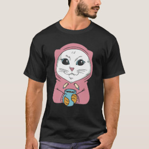 Camiseta Roupa de Gato Main Coon Branco Para Gatos