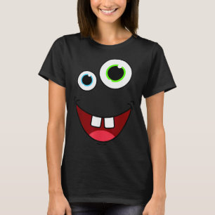 Camiseta Roupa de grupo de monstros engraçados e bobos para