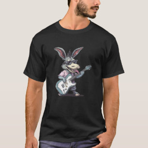 Camiseta Roupa de Guitarra Incrível para Burros e Cavalos