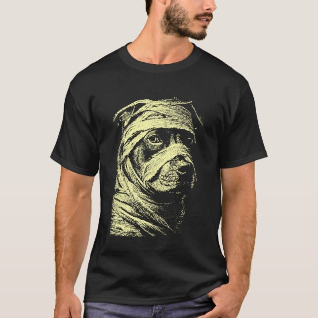 Camiseta Roupa de Halloween Assustadora e Engraçada de Pit  (Frente)