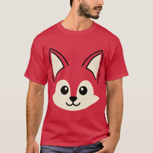 Camiseta Roupa de Halloween com Rosto de Raposa Fofa Festa