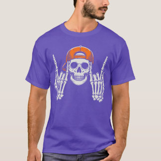 Camiseta Roupa de Halloween de Skater com Boné Legal de Esq